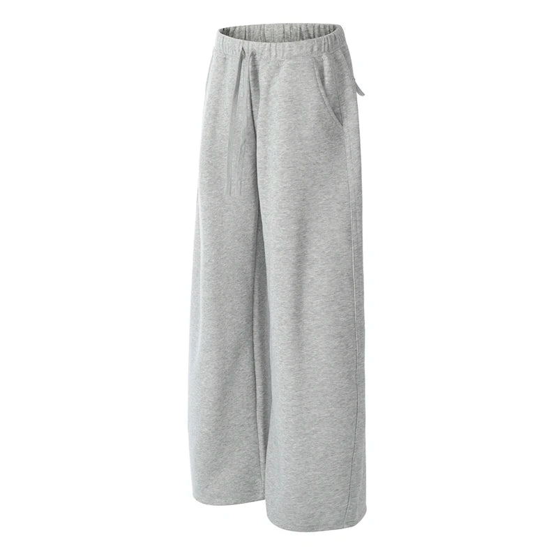 Elastic Waist Drawstring Sport Pants Men Streetwear Fashion Loose Casual Wide Leg Baggy Pants Trousers Joggers Sweatpants