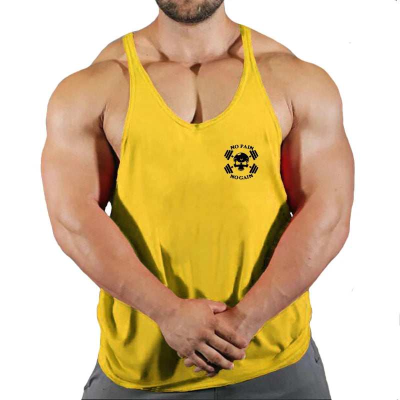 2026 Brand Fitness Clothing Bodybuilding Singlets Tank Top Men Muscle Shirt Sportswear Vests Cotton Stringer Tops