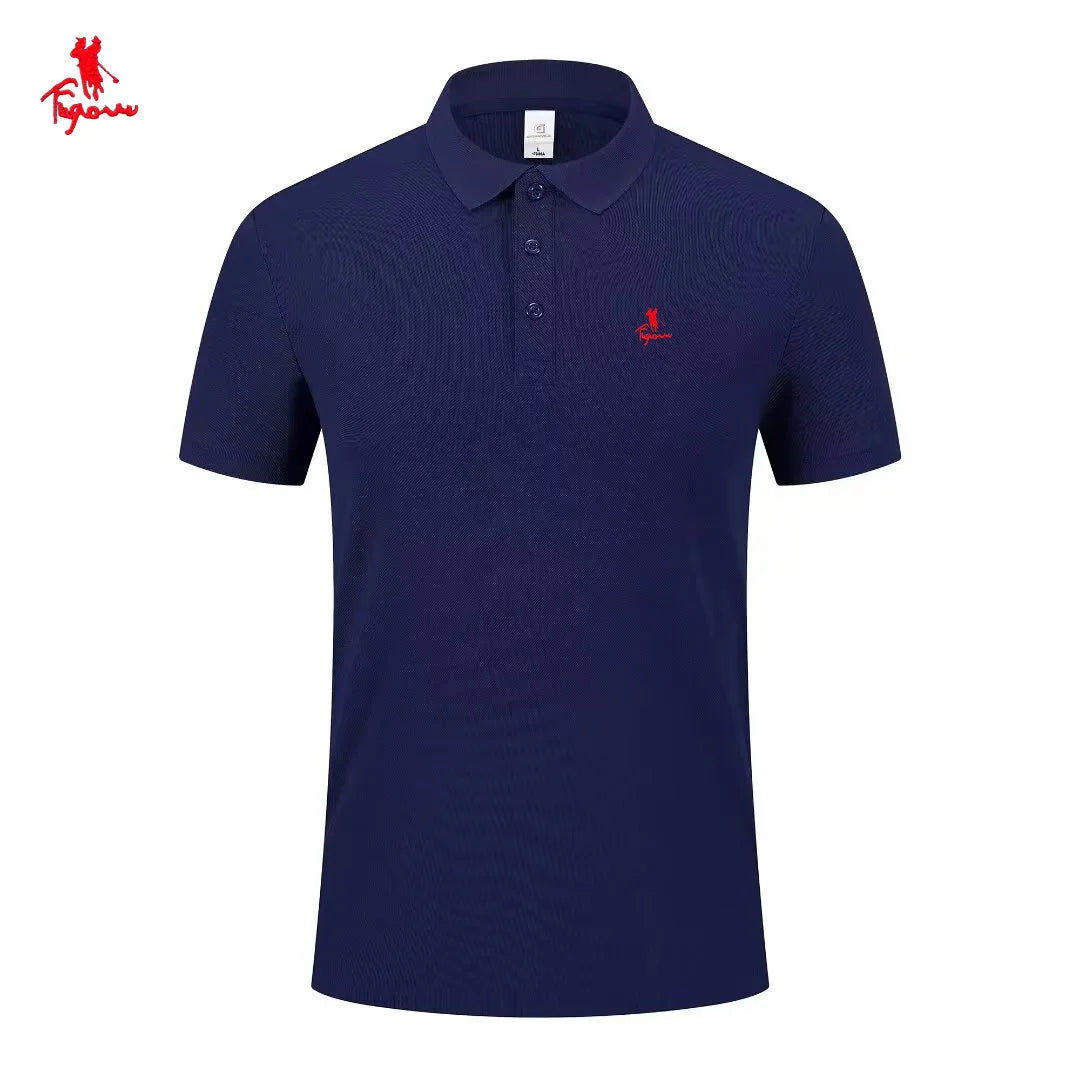 Luxury brand polo shirt short sleeved men's fashionable embroidered top summer new comfortable breathable casual lapel T-shirt