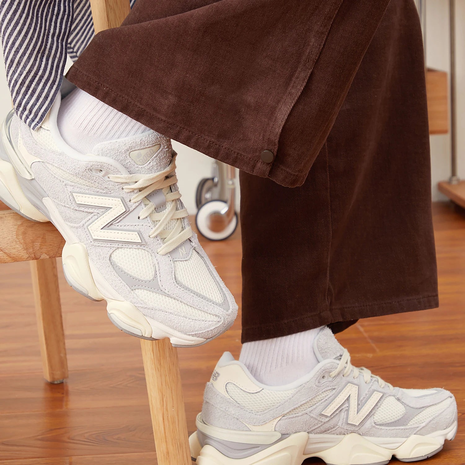 New Balance NB 9060 Casual Shoes Unisex Low-top Gray/White U9060HSA