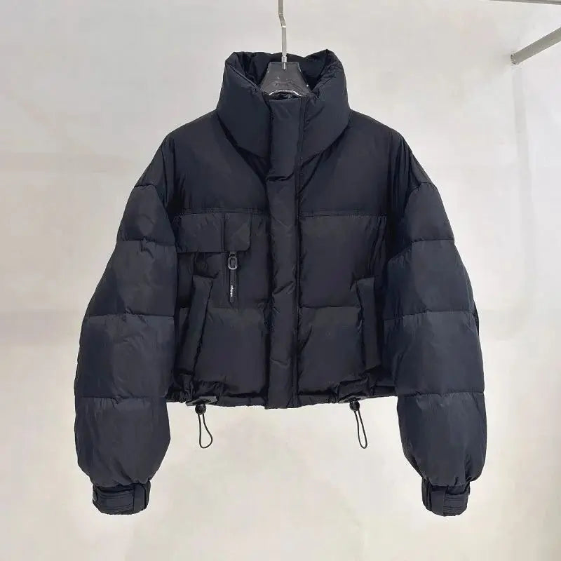 Cotton Padded women's Short Style 2025 New Korean Version Stand Up Collar, Simple and Thick, Small  Stylish Bread Jacket, Popula