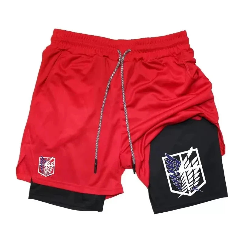 2025 New Two-in-One Sports Shorts, Men's Sportswear Breathable and Casual Double-Layer Basketball Shorts M-3XL