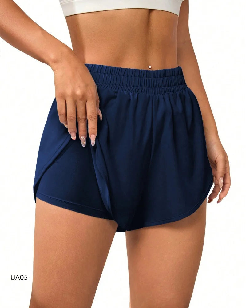 Women's 2-in-1 Flowy Quick Dry Athletic Running Yoga Gym Sport Shorts for Fitness Daily Wear Summer Essential Loose Fit Tahsi Fashion House