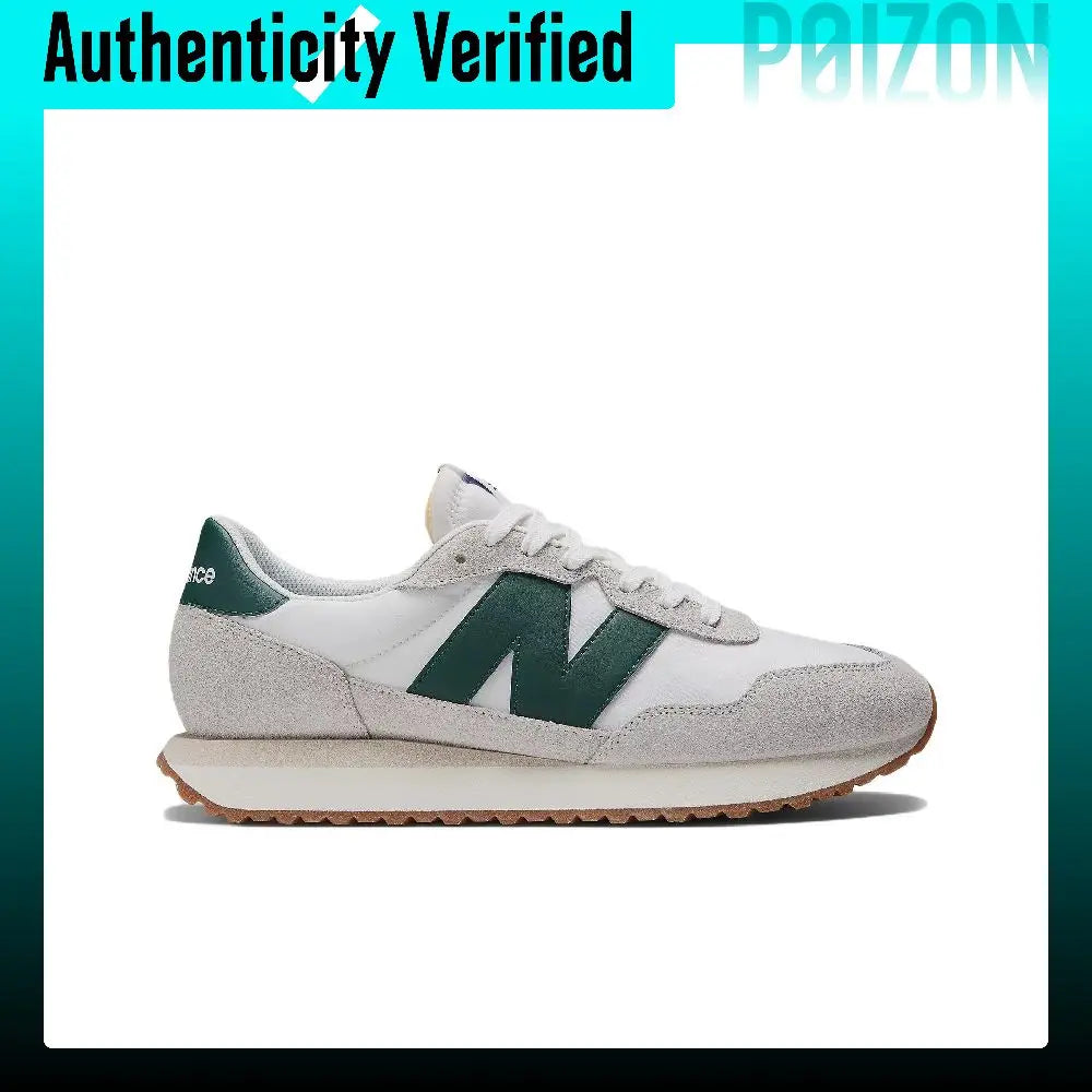 New Balance NB 237 Vintage Fabric Abrasion Resistant Low top Casual Running Shoes Unisex Gray Green MS237RF