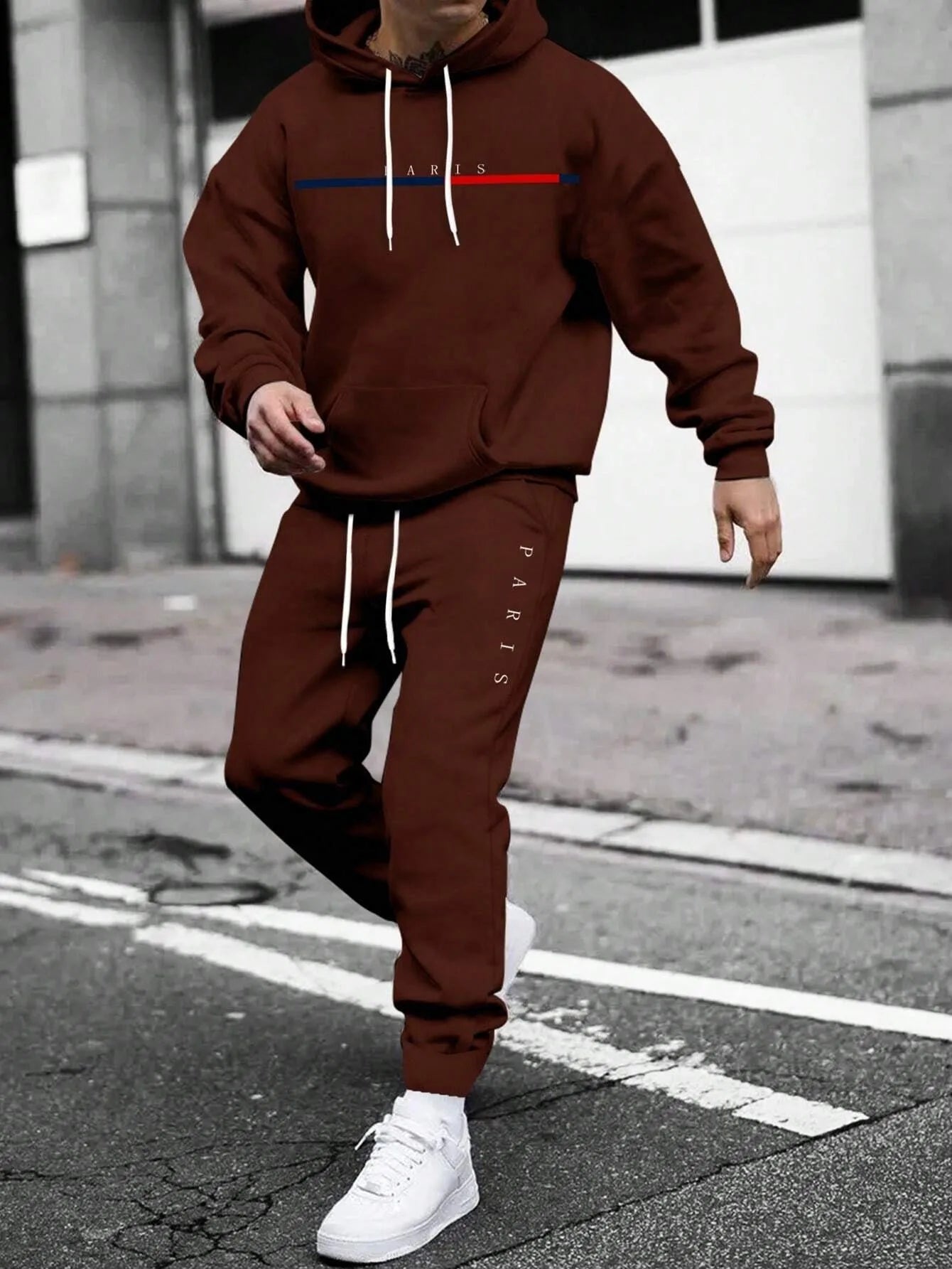 2026 Spring and autumn two-piece men's drawstring women's sports set hooded set quality comfortable casual pullover fashion - ATFH