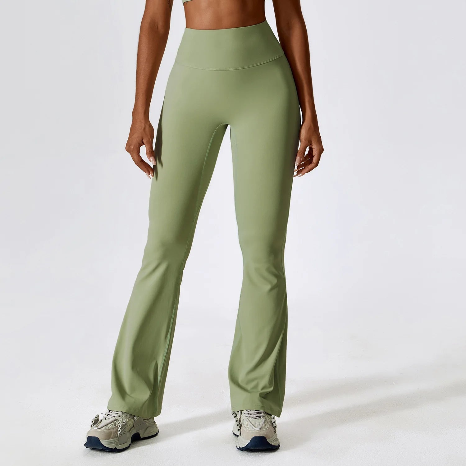 Workout Flare Leggings Yoga Pants Women High Waist Wide Leg Pants Women's Gym Fitness Sports Flared Pant Latin Dance Trousers ATFH