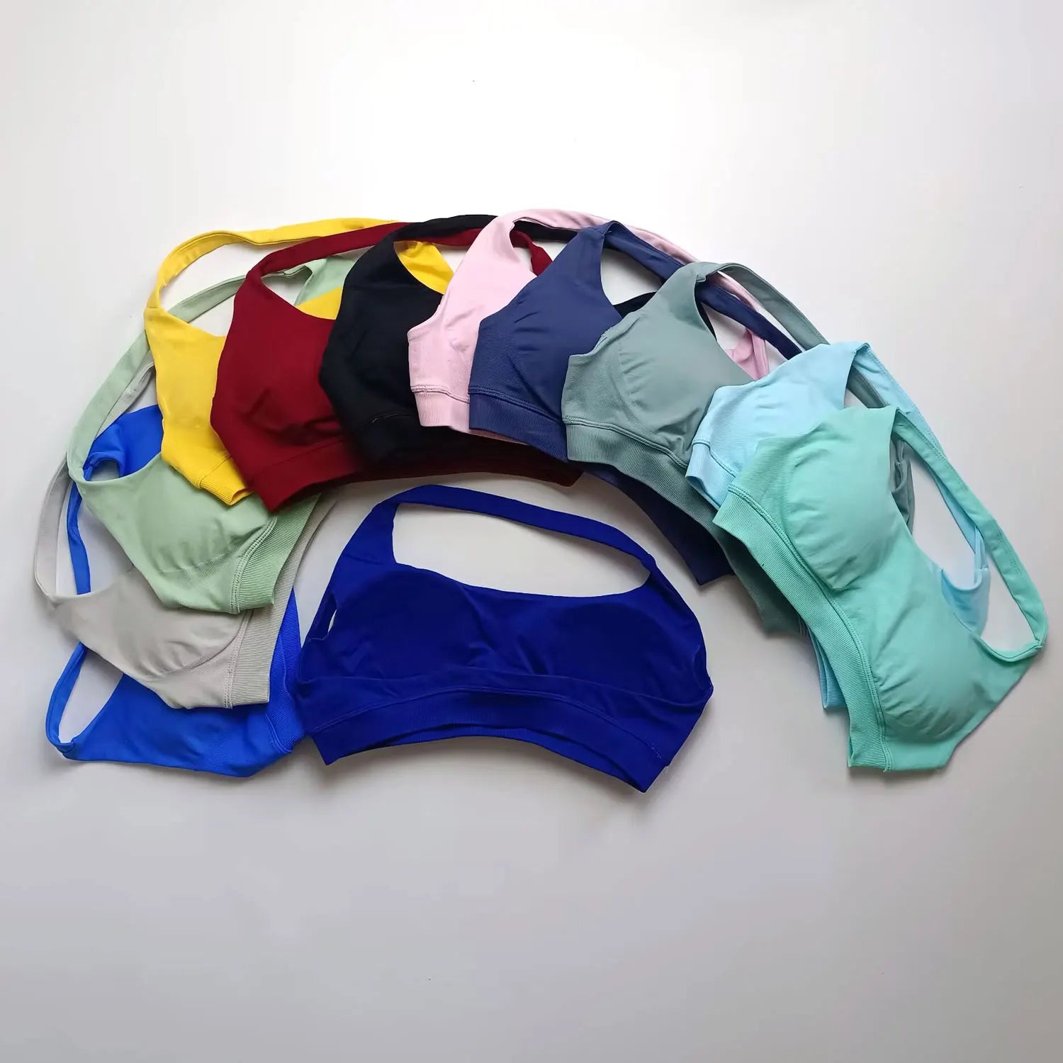 NCLAGEN Impact Sports Bra Women Seamless Halter Top High Support Push-up Open Back Gym wear Fitness Yoga Workout underwear - ATFH