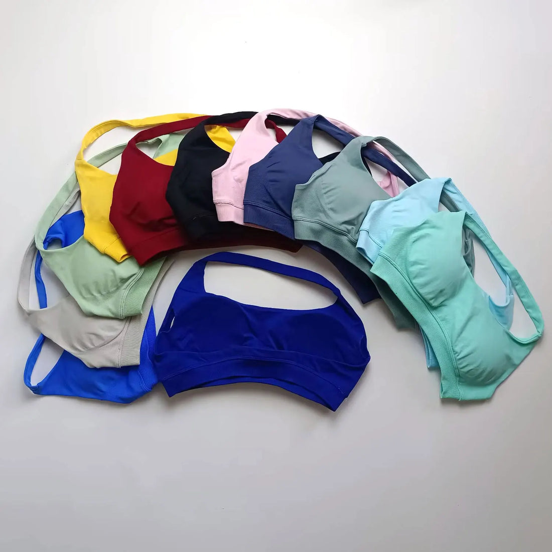 NCLAGEN Impact Sports Bra Women Seamless Halter Top High Support Push-up Open Back Gym wear Fitness Yoga Workout underwear - ATFH
