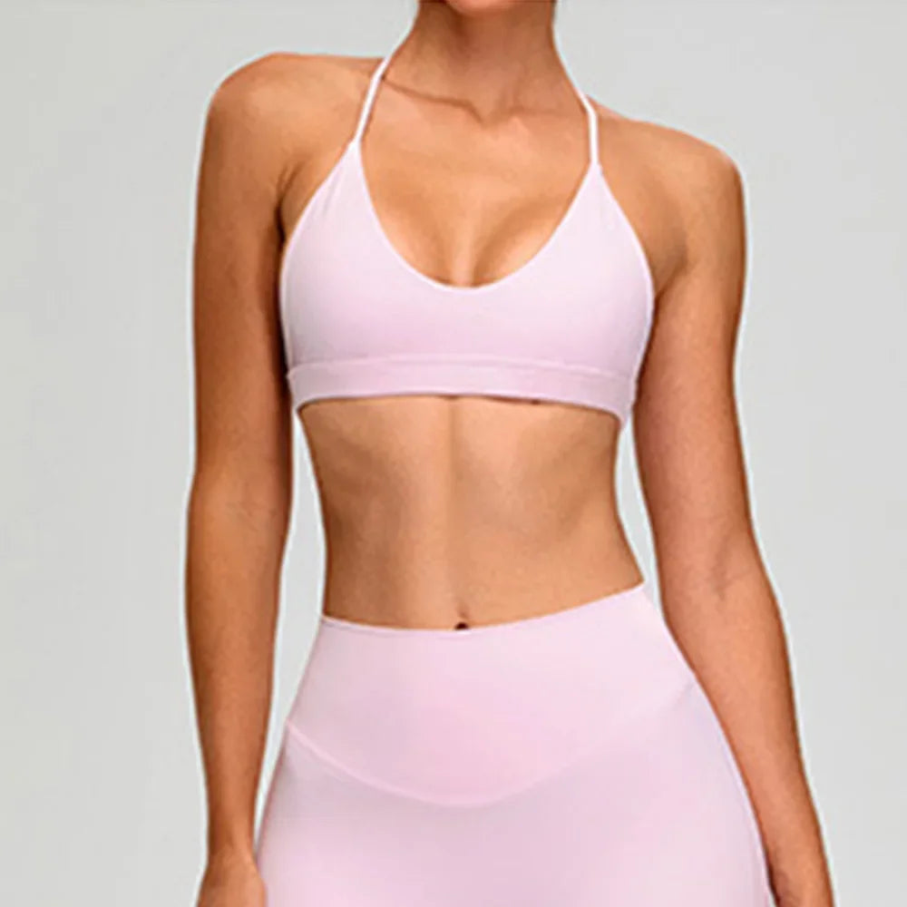 Sports Underwear for Women Fitness Top Push Up Sport Bra Backless Yoga Bra Sport Tops Running Vest Breathable Workout Gym Wear - ATFH