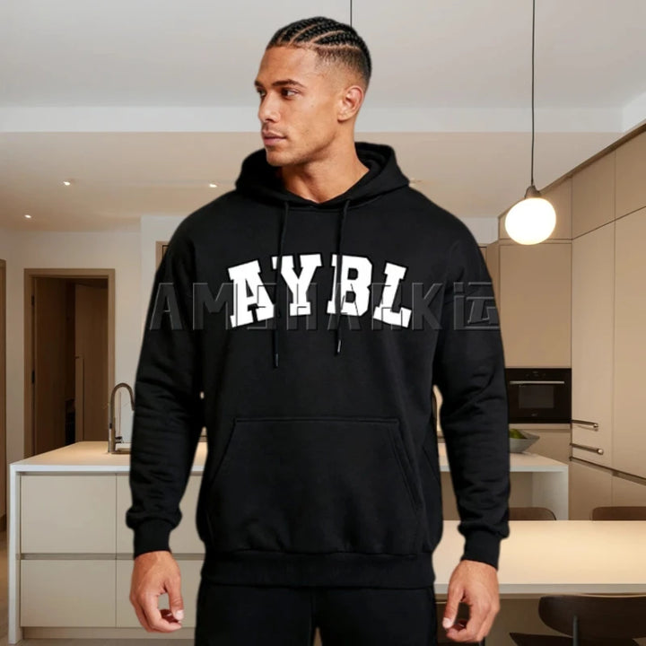 2026 Spring Unisex Oversized AY Hoodie Casual Loose Fit Pullover Sweatshirt With Pocket Breathable Warm Gym Sportswear For Worko - ATFH