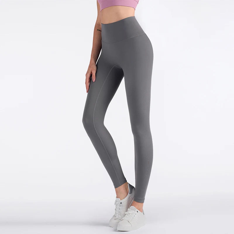 TRY TO BN Gym Leggings Yoga Pants Women Sports Fitness Naked Feeling High Waist Elastic Workout Push Up Leggings Tights Women - ATFH