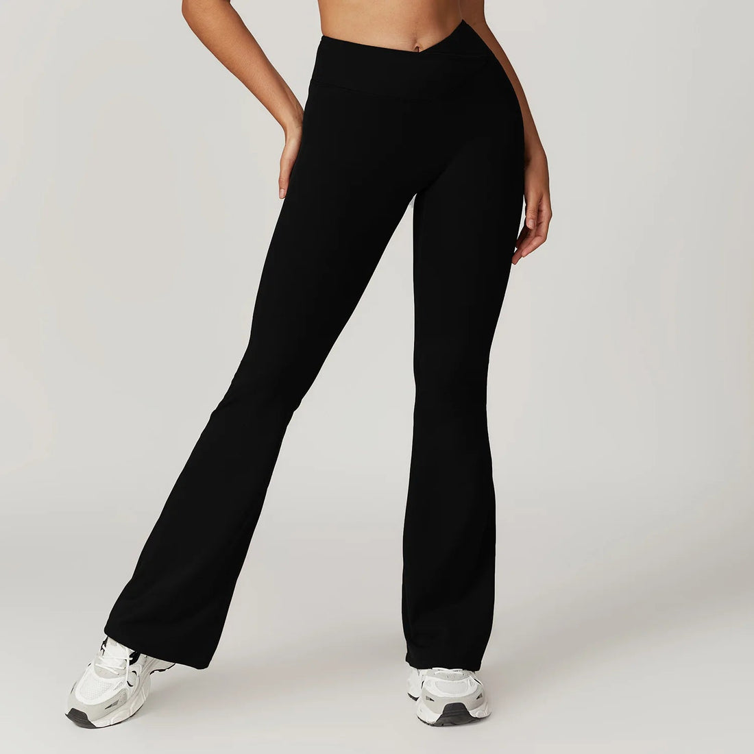 Flare Leggings Yoga Pants Women Bell-bottoms Yoga Tights High Waist Fitness Pants Stretch Gym Workout Sports Push Up Leggings ATFH