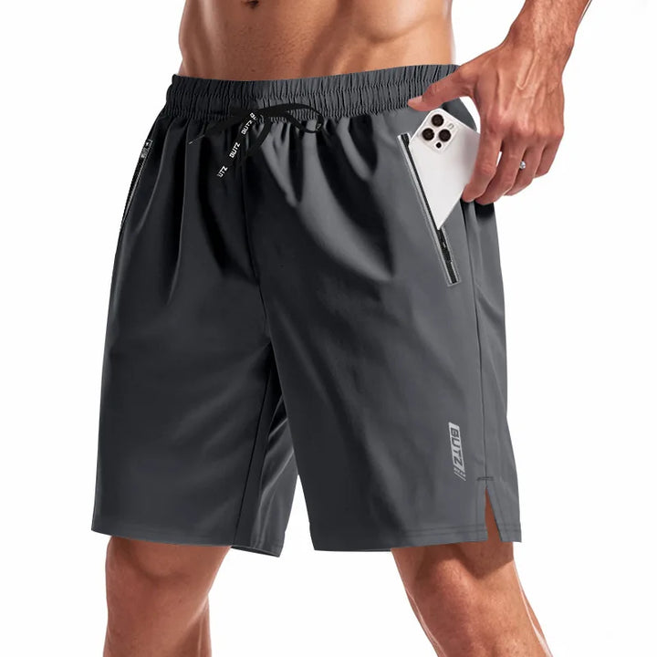 Men Elastic Loose Luminous Sports Shorts Quick Dry Plus Size Functional Short Pants Night Running Beach Casual Daily Wear