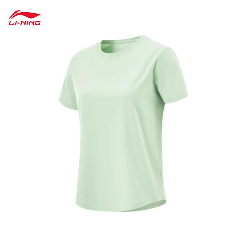 LI-NING Fitness series Women's ice comfortable loose short sleeved T-shirt Sports Tee Tops ATSV044 - ATFH