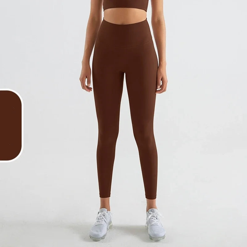 Women's 38 Colors Naked Feeling Yoga Leggings Women Sports Pants Tights Seamless Sport Femme Gym Leggins Workout Fitness Pants ATFH