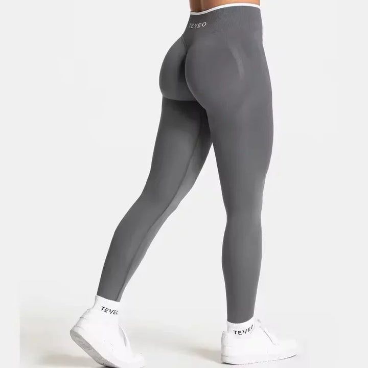 TEVEO High Waist Seamless Scrunch Leggings for Women Yoga Pants Hip Lifting Running Exercise Gym Ignite Sculpt Series ATFH