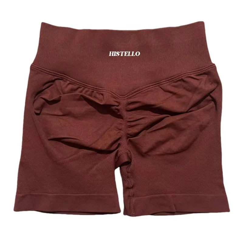 HISTELLO Sports Shorts Df Substitute High Waist Women Yoga Workout Short Seamless Leggings Stretch Fitness Running Gym Shorts Tahsi Fashion House