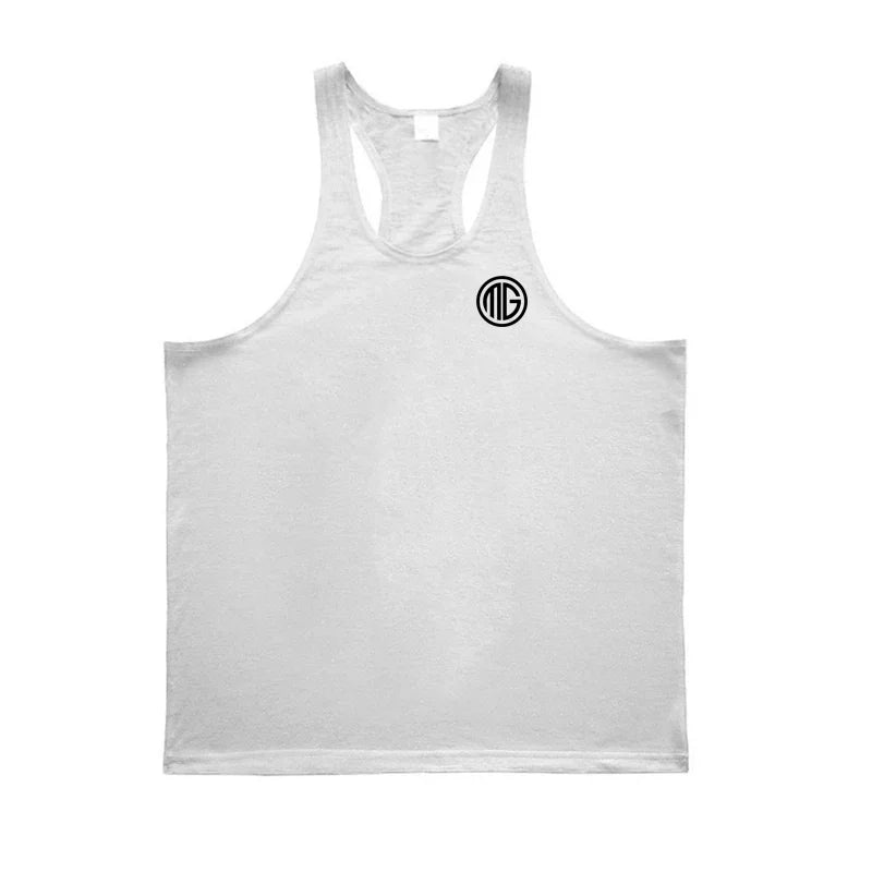 Men's Bodybuilding Muscle Tank Tops Gym Workout Stringer Fitness T-Shirt Cotton Breathable Undershirt Casual Sleeveless Vests