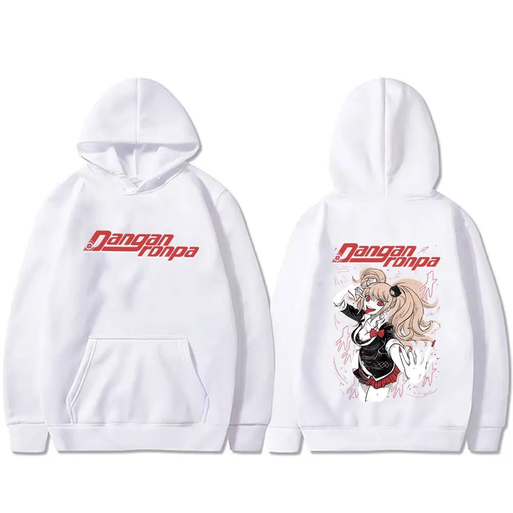 Anime Danganronpa Enoshima Junko Merch Hoodie Men Women Casual Fleece Cotton Pullover Unisex Manga Cosplay Oversized Streetwear - ATFH