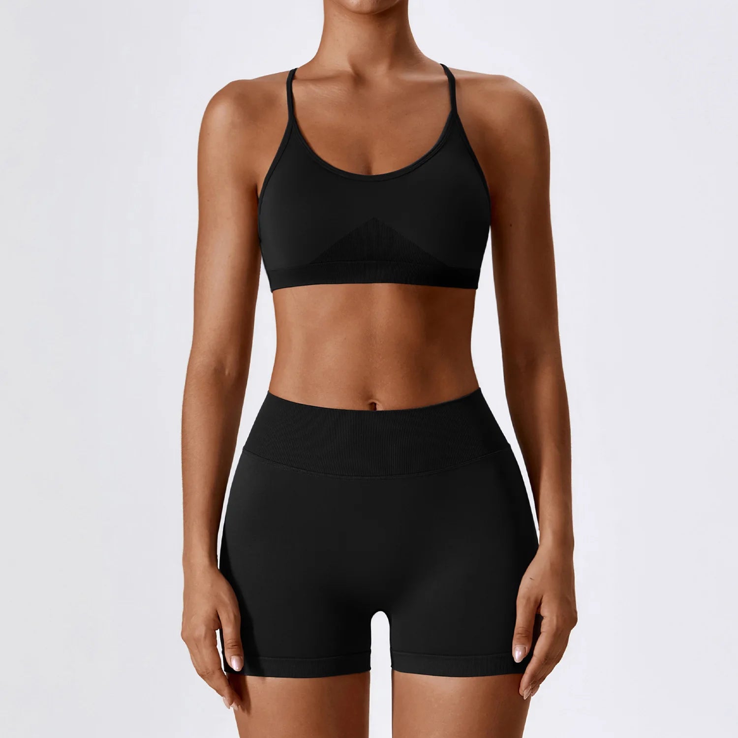 Yoga Set 2/3PCS Gym Clothes Sportswear Yoga Suits For Women Long Sleeve Crop Top Fitness Set Tracksuits Sports Bra Gym Leggings - ATFH