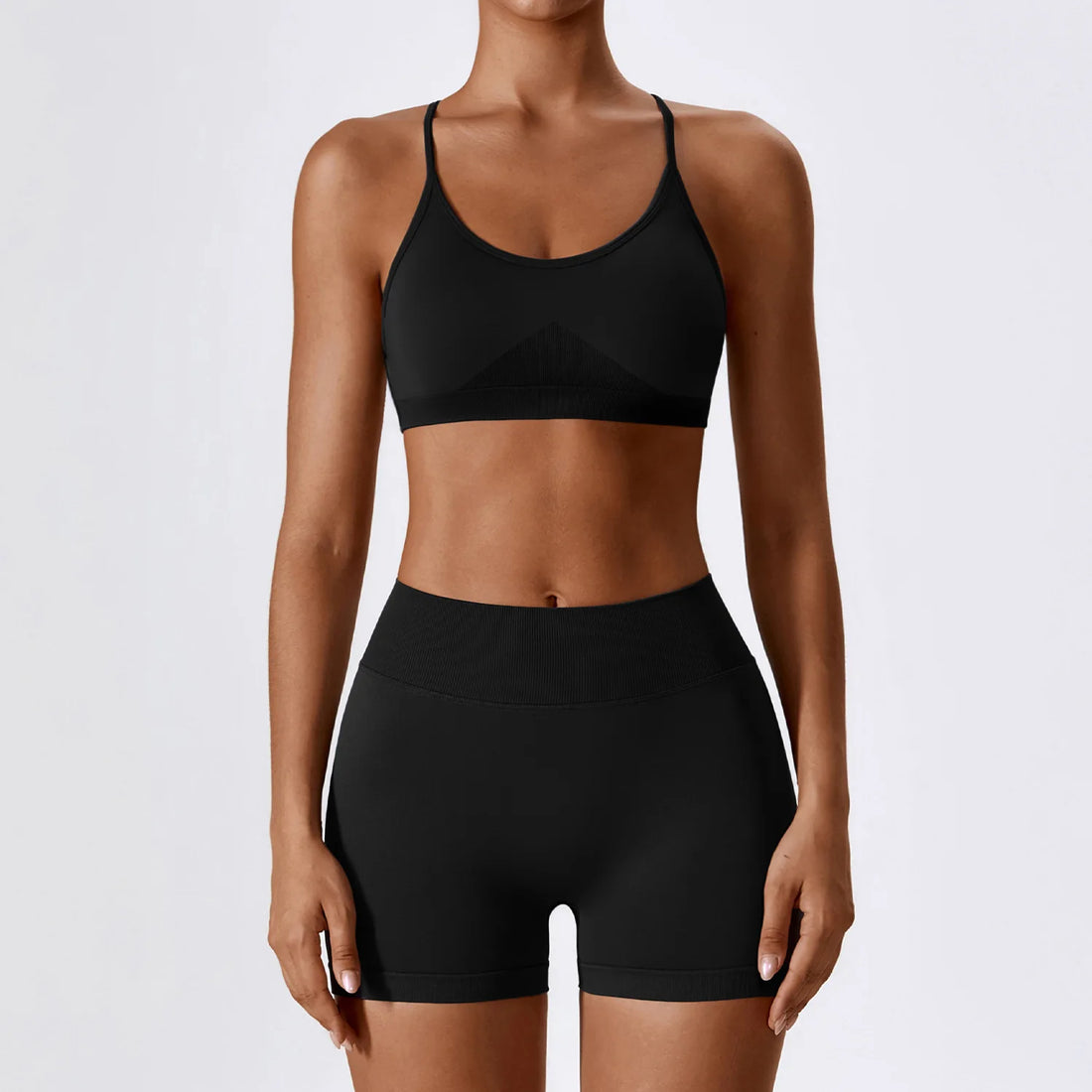 Yoga Set 2/3PCS Gym Clothes Sportswear Yoga Suits For Women Long Sleeve Crop Top Fitness Set Tracksuits Sports Bra Gym Leggings - ATFH