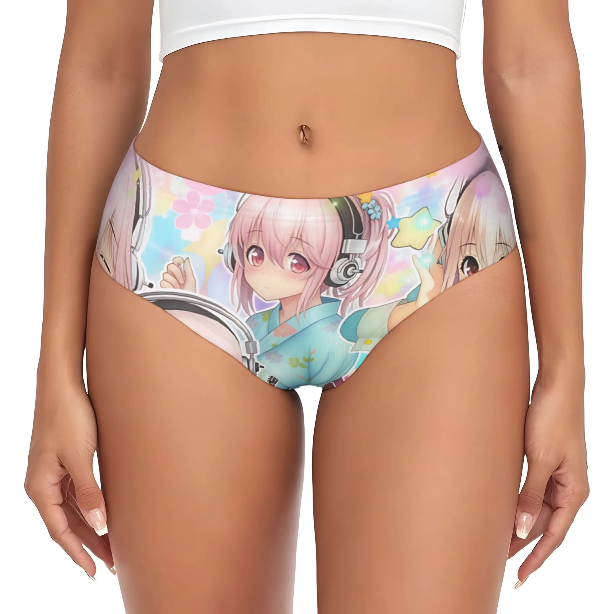 Super Sonico Anime Kawaii Girl Brief Panties Women Comfort Stretch  Underwear