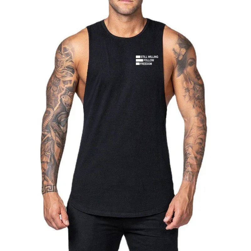Mens Workout Muscle Cool Tank Top Clothing Stringer Comfortable Gym Sporting Fashion Fitness Vest Sleeveless Korean Singlets