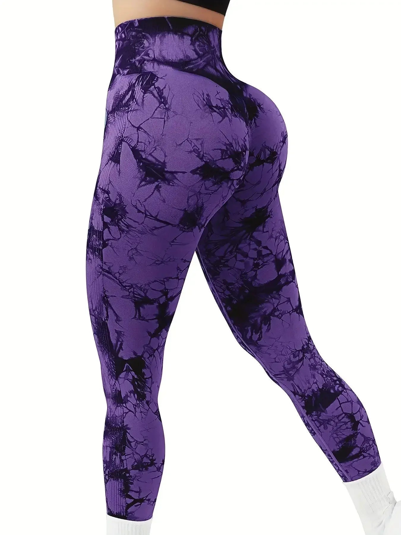 Women's Tie-Dye Seamless Peach Butt High Waist Butt Pants Stretch Fitness Yoga Pants - ATFH
