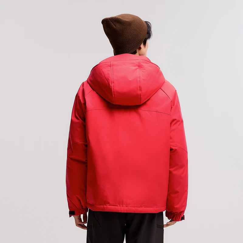 Semir Down Jacket Men Mid-Length 2026 Winter New RainproofStain-ResistantOil-Proof Windproof Loose Hooded Versatile Down Jacket