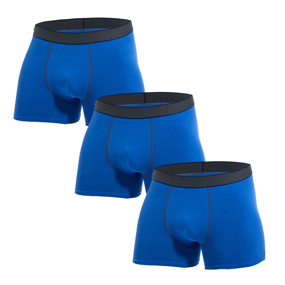 3pcs/pack Sexy Letter Men's Panties Cotton Boxer Shorts Men Underpants Brand Man Underwear Solid Color Boxers
