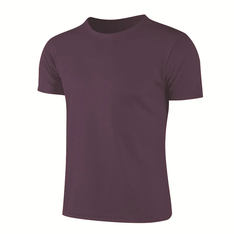 Men Women Quick Dry Short Sleeve Sport T Shirt Gym Jerseys Fitness Shirt Trainer Running T-Shirt Teenager Breathable Sportswears - ATFH