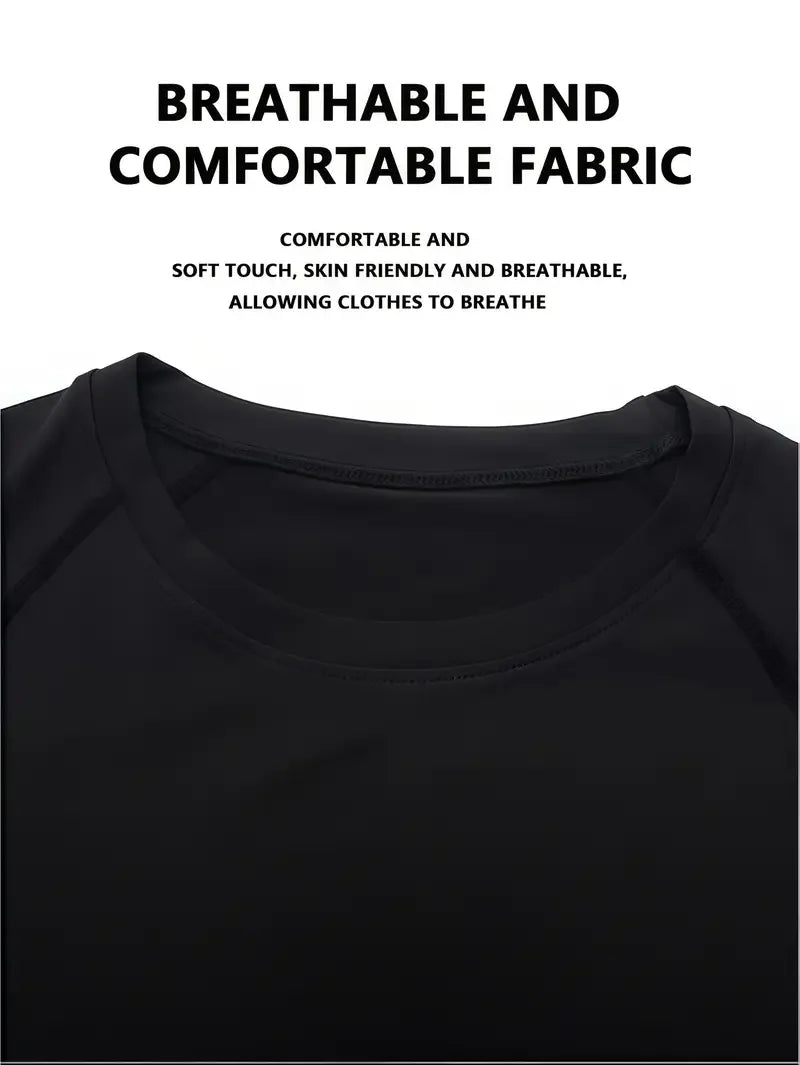 Men Running Compression T-shirt Sport Tees Gym Fitness Sportshirts Male Jogging Tracksuit Homme Athletic Shirt Tops S-3XL