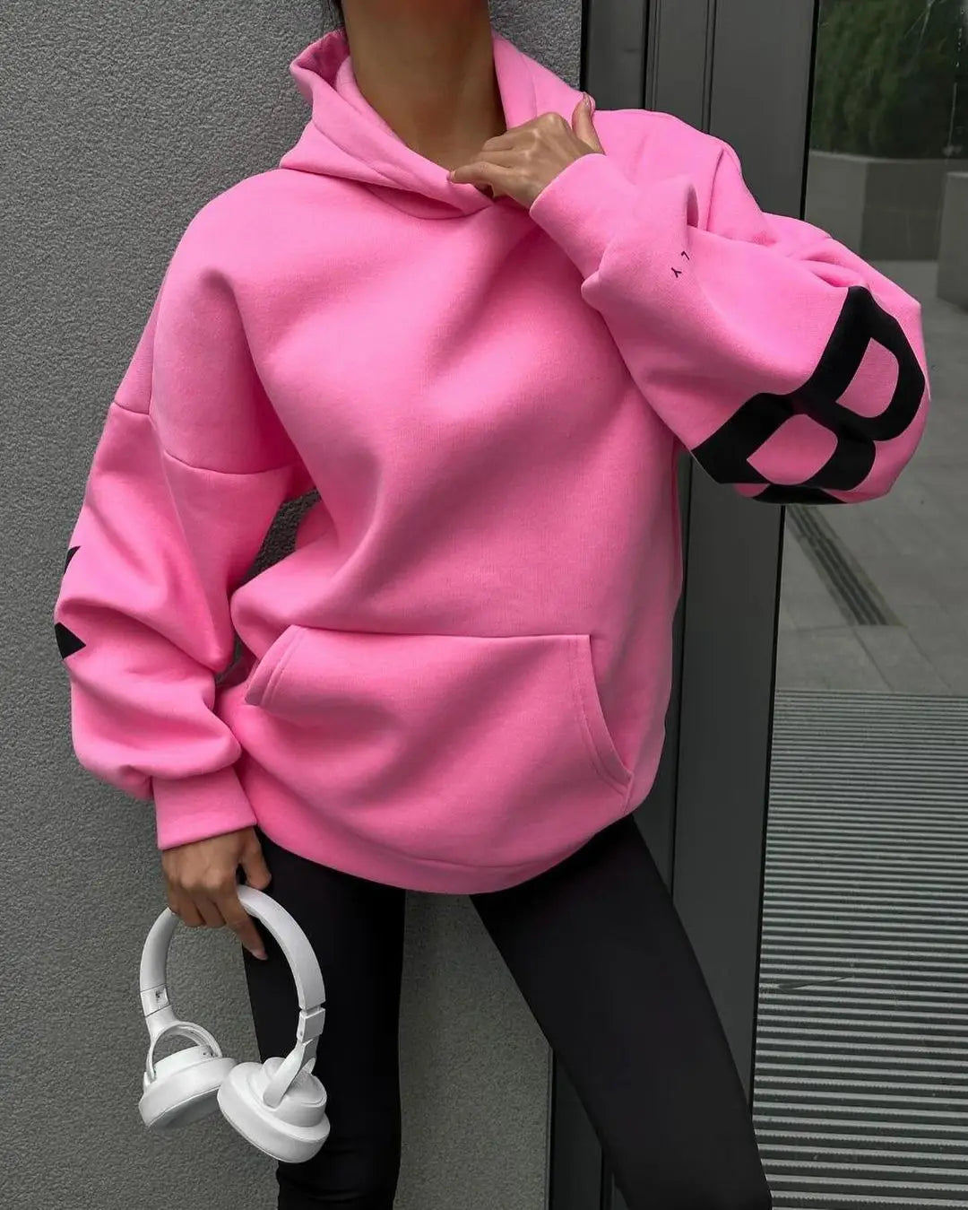 Y2K New in Hoodies & Sweatshirts Winter Fashion Printed Thickened Versatile Long Sleeve Baggy Hoodies Woman Clothing - ATFH