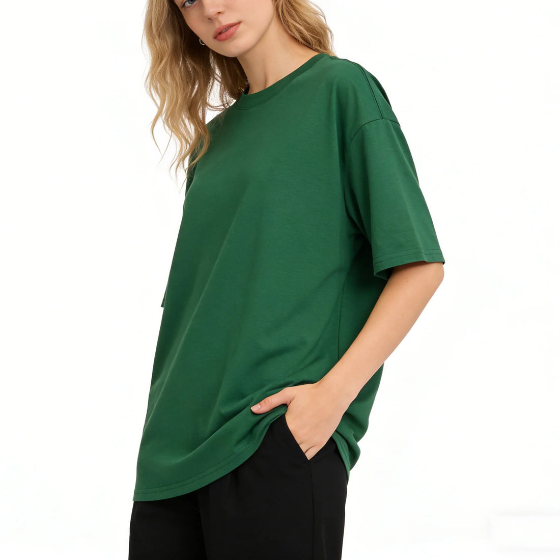 LEGIBLE Summer short sleeve T-Shirt Women Cotton Tee Shirt Loose Solid Basic Oversized T Shirt Women O-neck Tshirt Women - ATFH