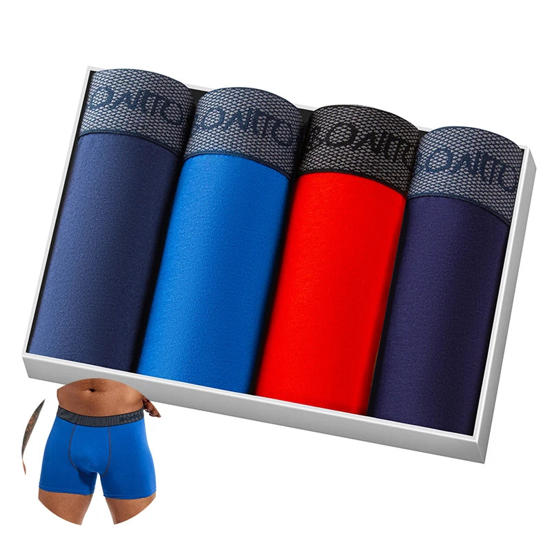 4pcs Cotton Boxers For Man Underwear Slip High Quality Men's Panties Sexy Homme Underpants Boxer Shorts Calecon Trunks