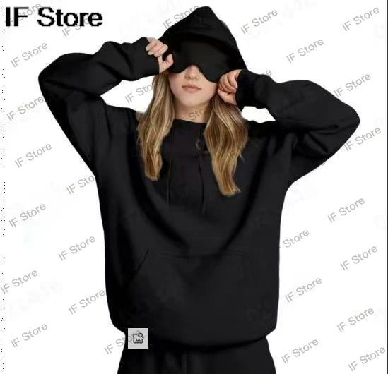 new style Eye mask hoodie y2k clothes man and women winter clothes Loose casual and fashionable sportswear Hoodie with eye mask - ATFH