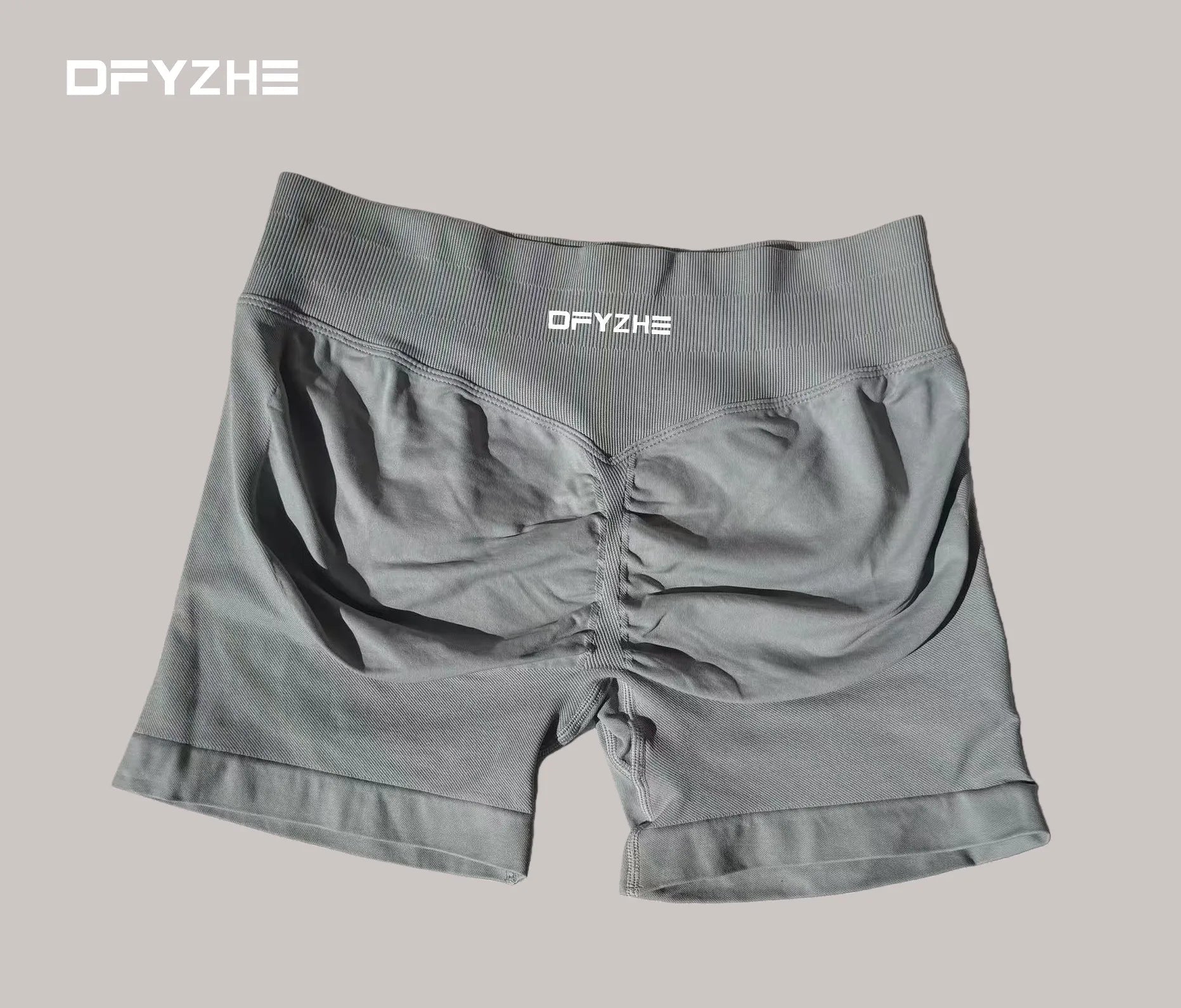 DFYZHE Women's Impact Shorts 4.5" – Seamless High Waist Ribbed Workout Shorts for Yoga Cycling & Fitness Tahsi Fashion House