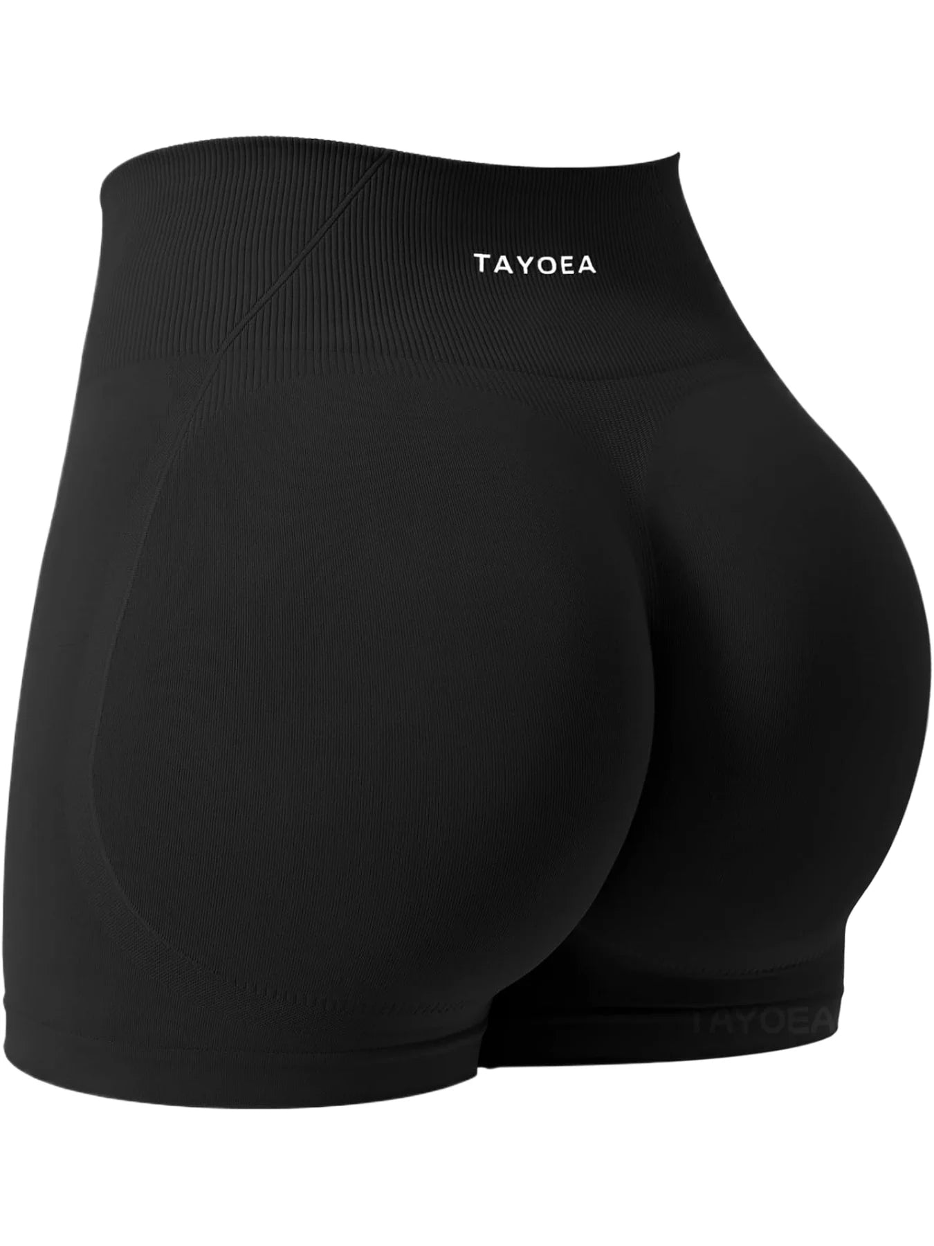 TAYOEA Seamless Yoga Shorts Women High Waist Tummy Control Smile Contour Gym Shorts Scrunch Butt Lifting Sport Shorts Naked Feeling Squat Proof Workout Biker Shorts Fitness Tight Shorts