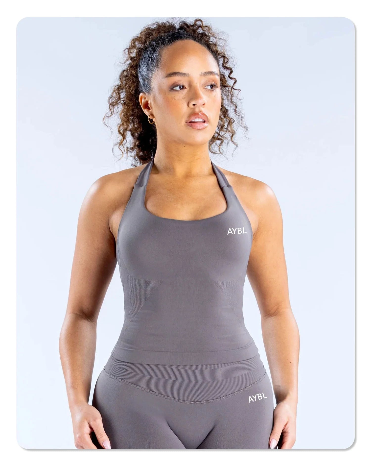 Fashion Enhance Seamless Halterneck Top Yoga Sports Bras Set Scrunch Bum Gym Shorts Women Workout Biker Stretch Fitness Leggings Tahsi Fashion House