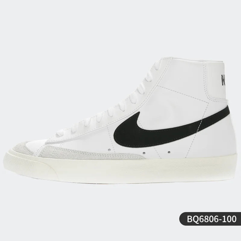Nike Official Authentic BLAZER MID '77 Men's and Women's Casual Comfortable Sneakers BQ6806-100 ATFH