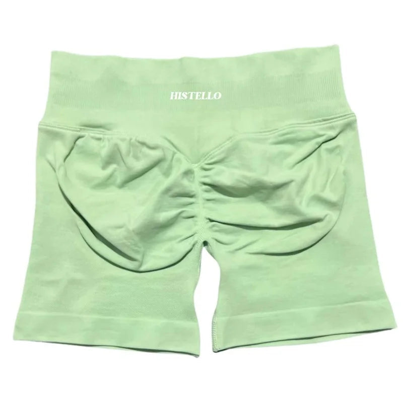 HISTELLO Sports Shorts Df Substitute High Waist Women Yoga Workout Short Seamless Leggings Stretch Fitness Running Gym Shorts Tahsi Fashion House