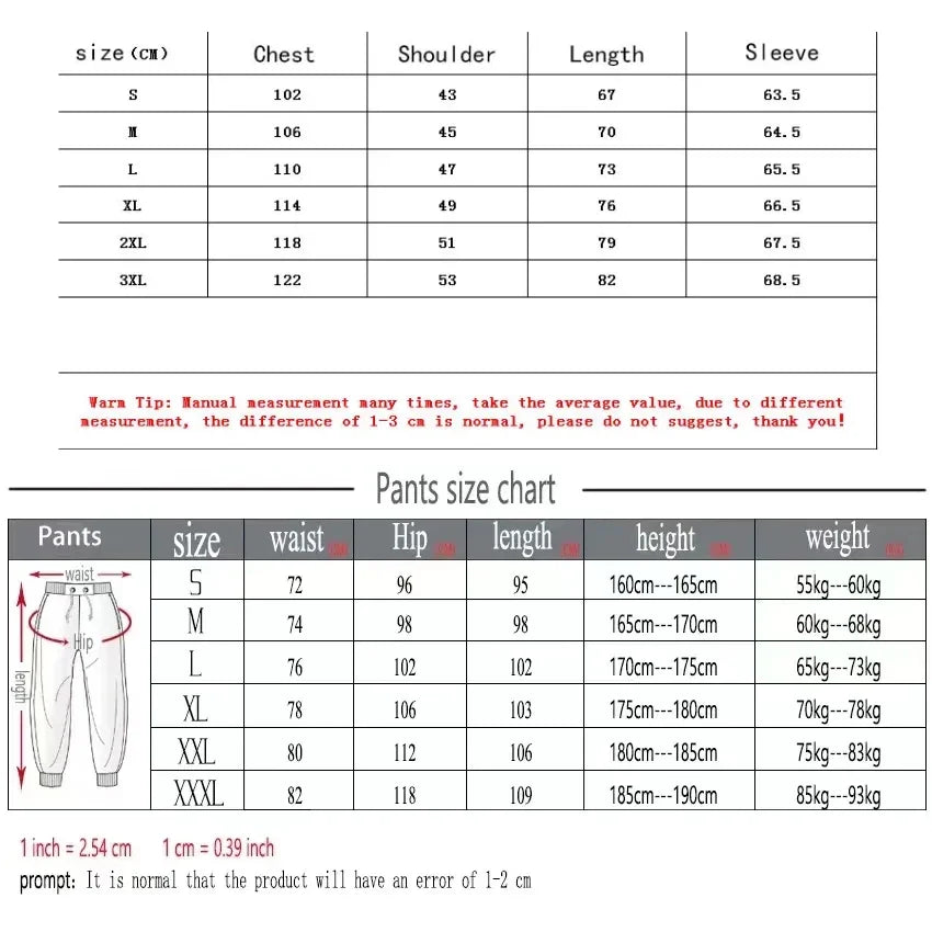 2026 autumn men's and women's trend loose hoodie set inverted print fashion two-piece fitness hoodie pants - ATFH