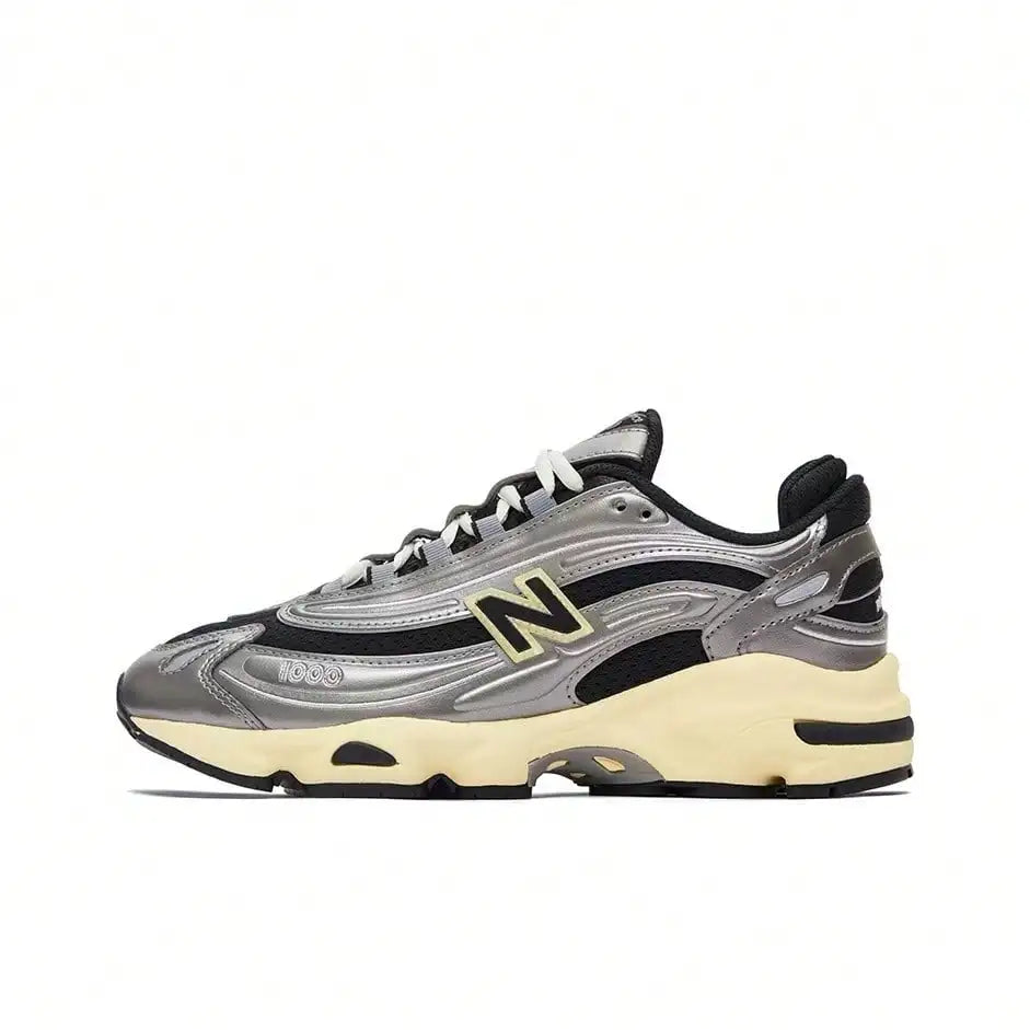 New Balance 1000 Y2K Retro Running Shoes Unisex Silver/Black M1000SL