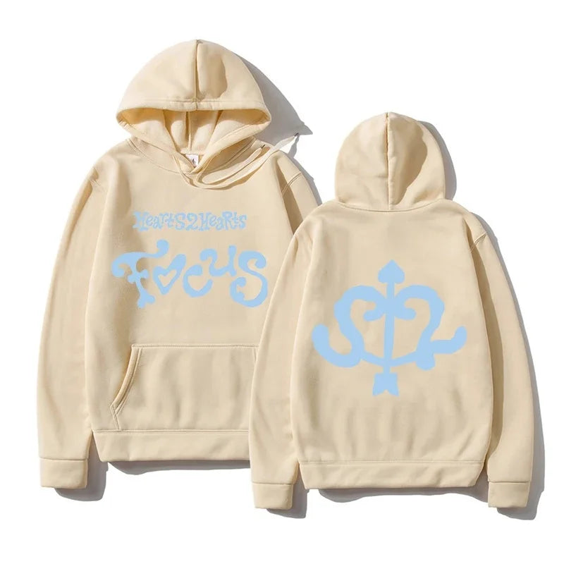 Hearts2Hearts Focus EP Gabriela Graphic Hoodie Men Women Hip Hop Fashion Oversized Streetwear Male Aesthetic Hooded Sweatshirts