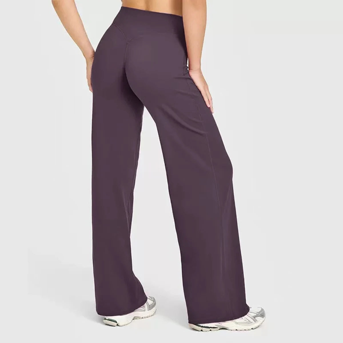 Flared Leggings Straight Leg Leggings Woman Wide-leg Pants Yoga Breathable Fitness Clothing Versatile Casual Pants ATFH