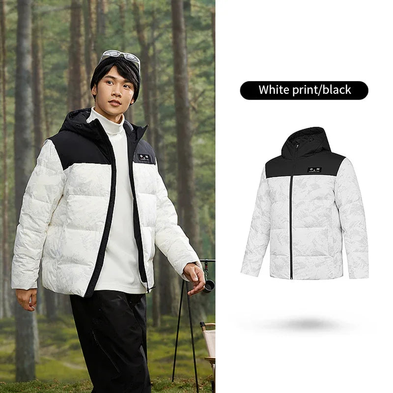 QIAODAN Down Jacket Men's 2025 Winter Warm Thickened Outdoor Cold-proof Windproof Waterproof Anti-static Jackets QXEGM3244043
