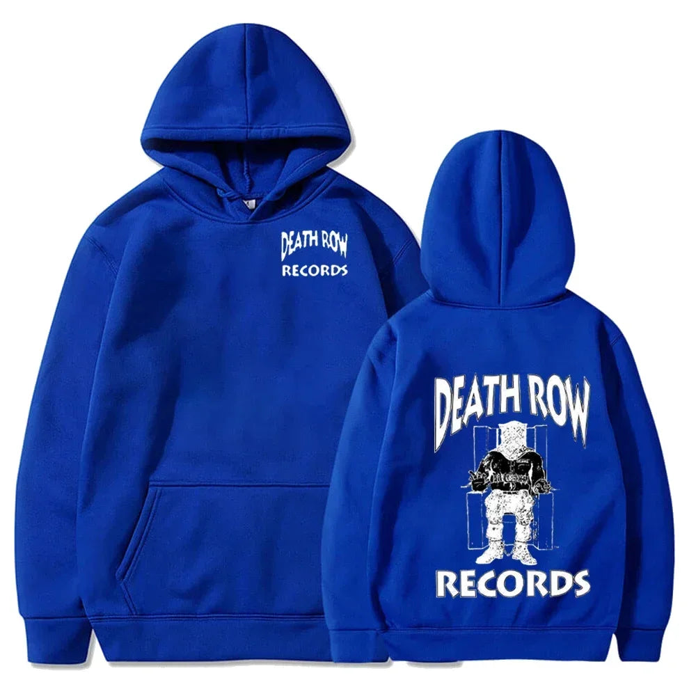 Death Row Records Hoodies Spring Autumn Fleece Hoodie Pullover Fashion Men Women Loose Hooded Sweatshirts Hip Hop Streetwear Top