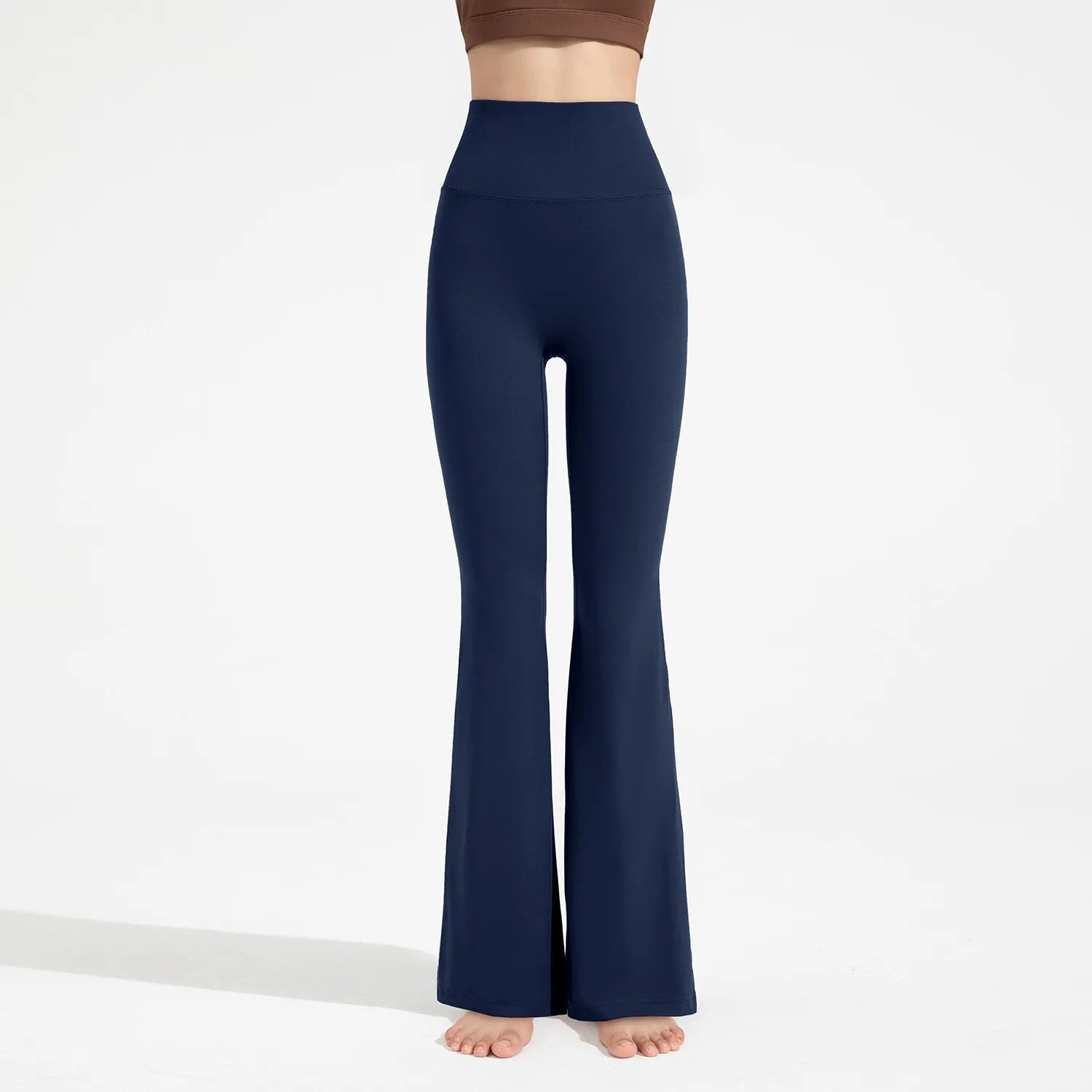 High-end Seamless High-Waist Flare Yoga Pants Women's Bell-Bottom Fitness Trousers High-Elastic Gym Tight Sports Leggings ATFH