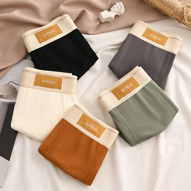 5Pcs Men's Underwear Man Panties Comfortable Breathable Antibacterial Pure Cotton Underwear Sexy Underwear Fashion Boxer Shorts