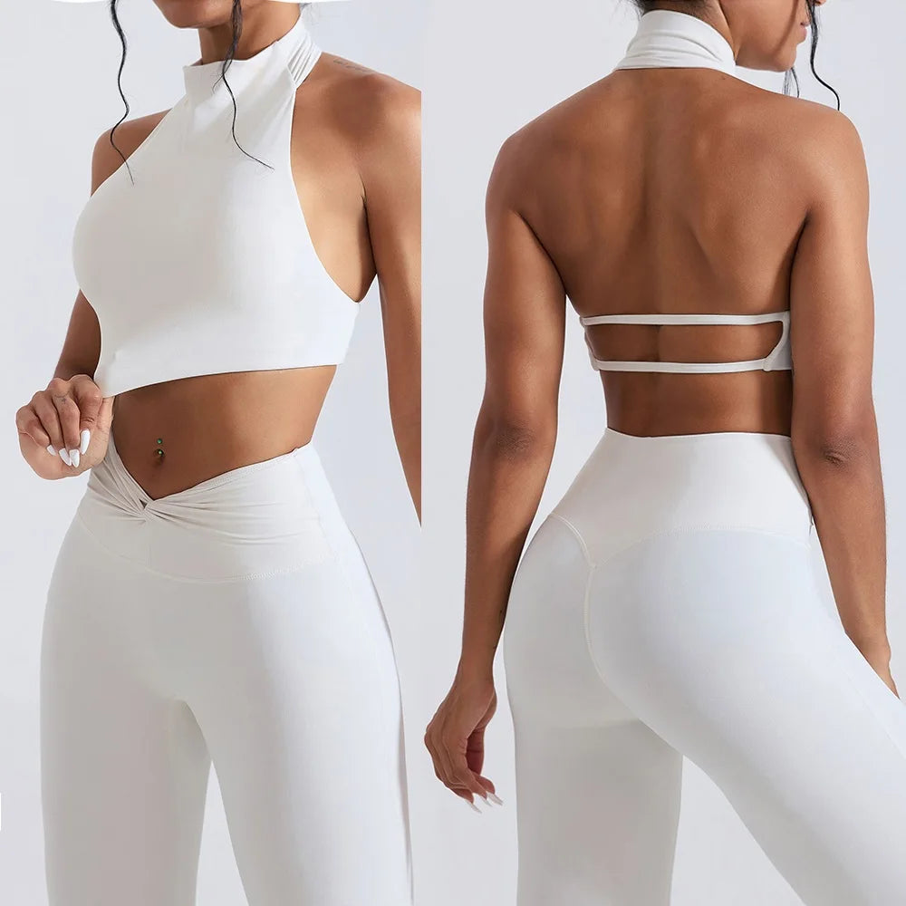 Cloud Hide Yellow Yoga Suit Gym for Woman Fitness Set Sports Tracksuit Bra Top Pants XL Workout Pilates Outfits Running Clothes ATFH